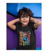 Vintage Thor Baskılı Unisex Avengers Film Çocuk Tişört (1-12 YAŞ)