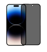 ALLY İPhone 14 Pro 6.1 3D Full Privacy Gizlilik Cam Ekran Koruyucu Anti-Spy-(5775) — Renk: Siyah