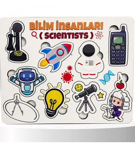 Moon Beavers Bilim İnsanları - 1 Ahşap Eğitici Oyun