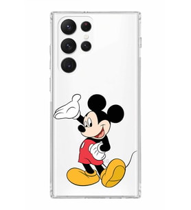 Samsung Galaxy S22 Ultra  Kamera Korumalı Kapak Mickey Mouse Tasarımlı  Şeffaf Kılıf