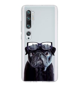 PrintiFy Xiaomi Mi Note 10 Pro ile Uyumlu 1mm Slim Fit Köpek 3 050f Baskılı Şeffaf  Kılıf
