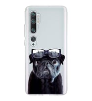 PrintiFy Xiaomi Mi Note 10 Pro ile Uyumlu 1mm Slim Fit Köpek 3 050f Baskılı Şeffaf  Kılıf