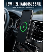 Manyetik Kablosuz Araç Şarj Cihazı 15W MagSafe Araç İçi Telefon Tutucu