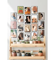 Çerçevesiz Çerçeve Görünümlü Hediyelik Çerçeve 18 Parça Mdf Tablo Seti Çoklu Baskı Seti Mdf Baskı ÖZC-MDF18E