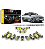 Peugeot 301 LED İç Aydınlatma Ampul Seti FEMEX Parlak Beyaz