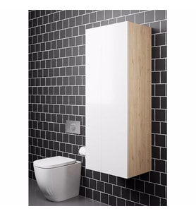 BELİNZA TEMİZLİK DOLABI BEYAZ MEŞE 55 CM (Karışık)