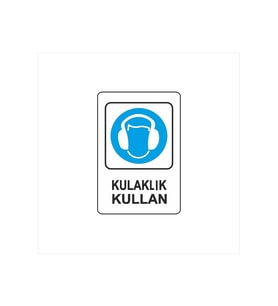 Yüksek Kaliteli Kulaklık Kullanım Levhası - Güvenli ve Etkili İşaretleme