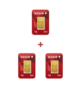 Nadir Gold 24 Ayar 3 Gram Külçe Altın (3 Adet 1 Gram Külçe Altın )