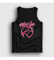 Presmono Unisex Siyah Neon Mötley Crüe Atlet 384937tt