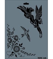 Rich New Seri N-146 Stencil 35x25 cm