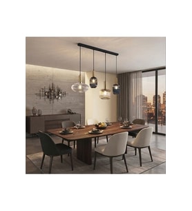 DÖRTLÜ 4LÜ FÜME CAM BAL CAM ŞEFFAF CAM MASAÜSTÜ CAM SARKIT TAVAN VİZE SALON MODERN ŞIK LÜKS AVİZE OTEL RESTAURANT AVİZE