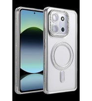 Xiaomi Redmi 15C 4G Uyumlu Joke Simli Magneticsafe Kılıf - Gümüş