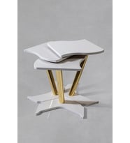 3 Lü Gold Windows Zigon Sehpa