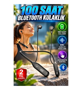100Saat Bluetooth Kulaklık Kablolu ANC Özellikli Dokunmatik Kontrollü Kulaklık
