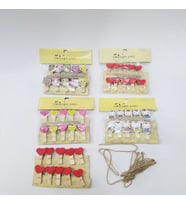 pilelistore Ahşap Notluk İpli Mandal