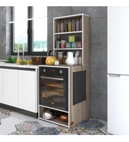 Kenzlife ankastre fırın dolabı ismihan crd 165*60*56 mutfak raflı