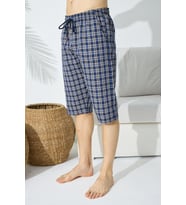 KLY 186 Erkek Poplin Kumaş Kapri (İndigo)