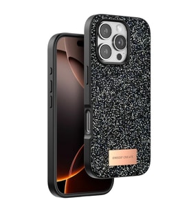 Onegif İphone 16 Pro Bright Simli Kapak - Siyah