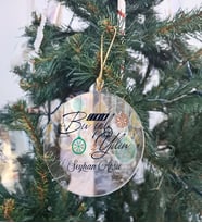 BK Gift Kişiye Özel İsimli Şeffaf Pleksi Yılbaşı Ağaç Süsü- 7, Yılbaşı Hediyesi, İsme Özel Ağaç Süsü, Yeni Yıl Mesajlı Hediye