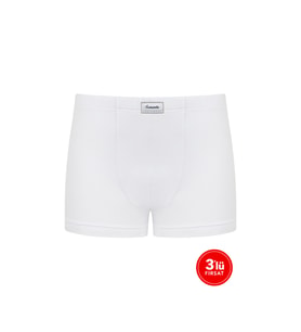 Erkek Modal Boxer 3'lü Paket - Beyaz