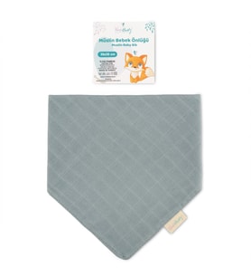 Novibaby Müslin Bebek Fular Önlük – Petrol – Mama Önlüğü Salya Bezi Ağız Mendili Bandana 30x30cm