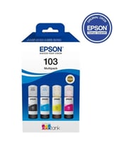 EcoTank 103 65ml Orijinal 4 Renk (Black,Cyan,Magenta,Yellow) Mürekkep Kartuş