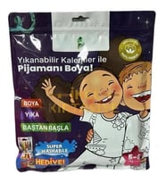Kalem Hediyeli Boyanabilir Pijama 5-6 Yaş