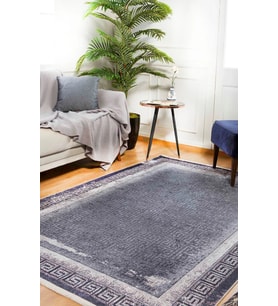 Dijital Kaymaz Yıkanabilir Antrasit Minimalist Salon Halısı Mutfak Halısı Koridor Halısı Yolluk HLN1279
