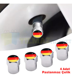 Audi Bmw Volkswagen Opel Mercedes Almanya Bayrak Sibop Kapağı Paslanmaz Çelik