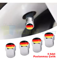 Audi Bmw Volkswagen Opel Mercedes Almanya Bayrak Sibop Kapağı Paslanmaz Çelik