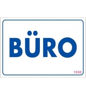 Büro Uyarı Levhası 17,5X25 Kod:1698