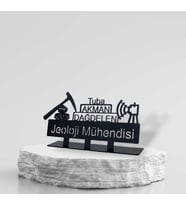 Jeoloji Mühendisi Masaüstü İsimlik - Jeofizik Jeoloji İsimlik - Kişiye Özel İsimlik - İsme Özel Metal İsimlik