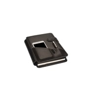 Organizer Ajanda Telefon Kılıflı Tarihsiz Kareli 160 Yaprak 17x24 Defterli Rainbow Vegan 20x26 cm (Siyah)