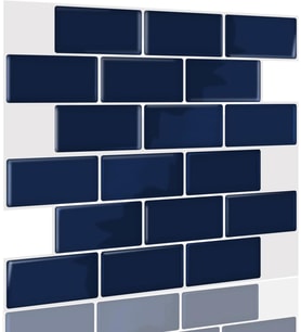 30×30cm Safir Tuğla Epoksi 1 Adet 3D Yapışkanlı Duvar Kaplama Paneli Mutfak Banyo Salon Ofis Döşeme