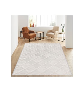 Rovigo Home Dijital Baskı Yıkanabilir Kaymaz Taban Salon Halısı RVG1258 50x80 cm (Bej)