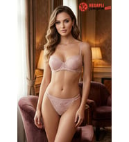 Le Jardin 5050 Kadın Push Up Brode Kaplı Silikonlu Sütyen Takım