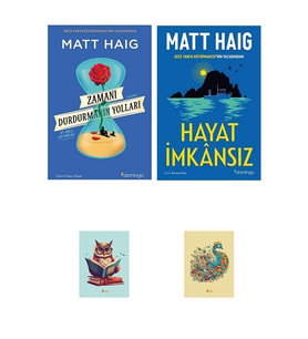 Hayat İmkansız 9786051983226 Zamanı Durdurmanın Yolları 9786051980560 - Matt Haig (2 NOT DEFTERLİ) (Renksiz)