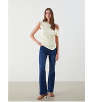 LCW Jeans İndigo Crop Flare Kadın Jean Pantolon
