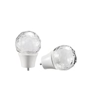 Perde çubuğu topuzu, beyaz-cam, 8.7 cm, 1 çift