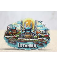 Ahşap İstanbul Temalı Magnet