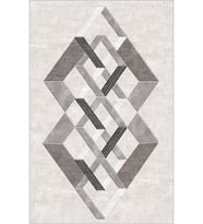 Eliana Home Baskılı, Yıkanabilir Kaymaz Taban Salon Halısı LNA0729 100x150 cm (Bej)