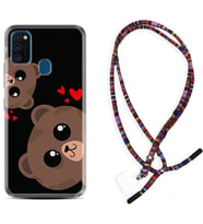 Samsung M21 M22 M23 M30 M31S M32 Kılıf Boyun Asklı Rasta Silikon Love Animals 1780