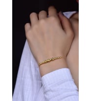 Papatya Silver 925 Ayar Gümüş Gold Kaplama İki Boy Dorika Toplu Bileklik