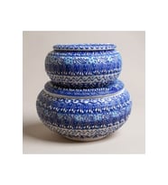 El İşlemeli Seramik 2'li Kapaklı Sigara Küllük Seti (12x8 cm)