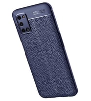 Oppo A92 Kılıf Pu-Deri Leather-Pu Serisi Protected Case (Lacivert)