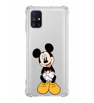 Samsung Galaxy M51  Köşe Korumalı Antişok Kapak Mickey Mouse Tasarımlı Şeffaf  Kılıf