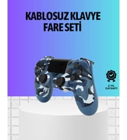 Şarjlı Kablosuz PS4 Oyun Kolu Titreşimli Hassas Kontrol