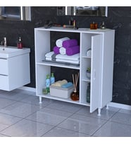 Modilayn Urla 90x97,5x31,8 cm Banyo Havlu Detarjan Temizlik Depolama Düzenleyici Dolap