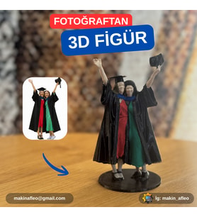 MakinaFleo Kişiye Özel 3D Mezuniyet Figürü (15cm)