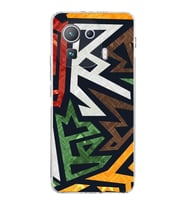 Xiaomi  Mi 11 Pro  Kamera Korumalı Kapak Soyut Grafiti Tasarımlı Şeffaf  Kılıf